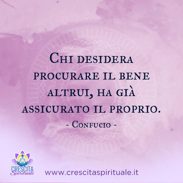 Chi desidera procurare il bene altrui, ha già assicurato il proprio