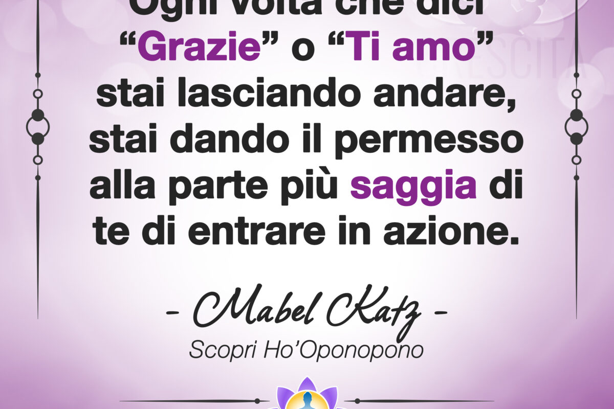 Ogni volta che dici “Grazie” o “Ti amo”